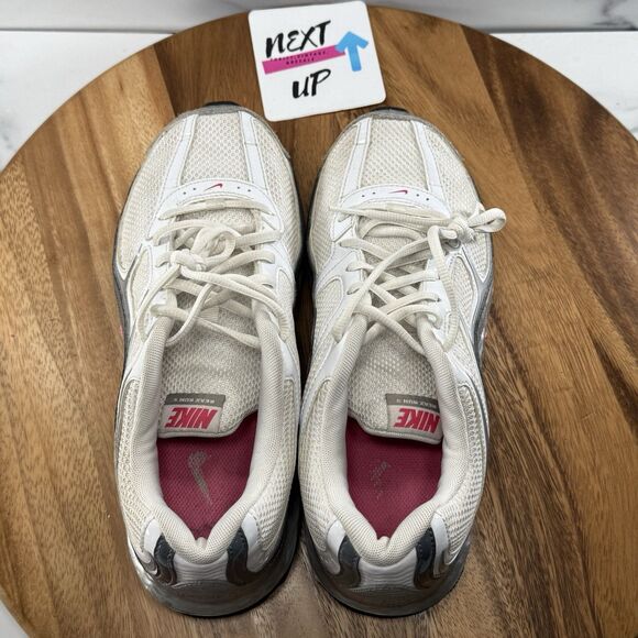 Women’s 8.5-Nike Reax Run 5 Athletic Shoes White Silver Metallic 407987-116 - Picture 7 of 9
